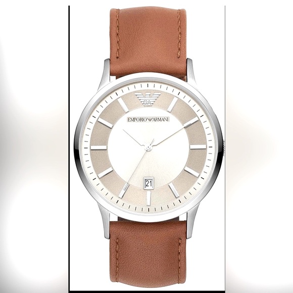 Emporio Armani Men's Stainless Steel Dress Watch with Quartz Movement - Picture 1 of 11